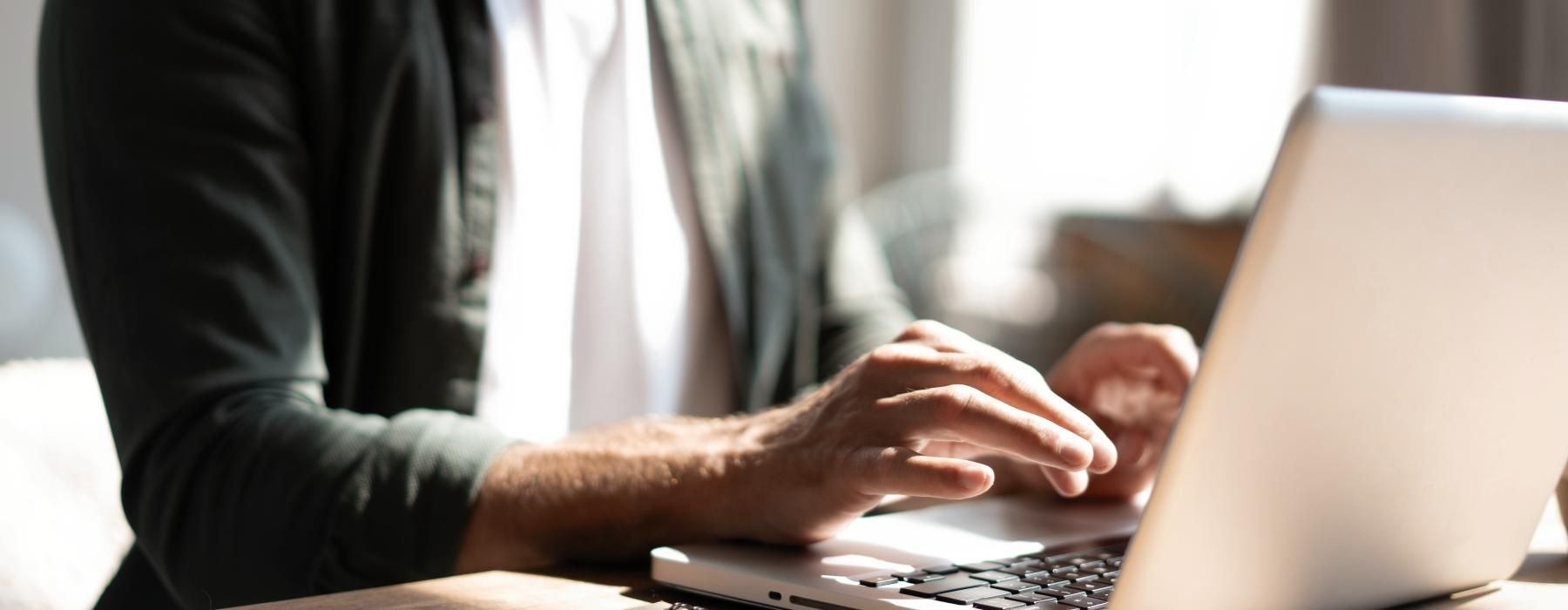 a man working on a laptop